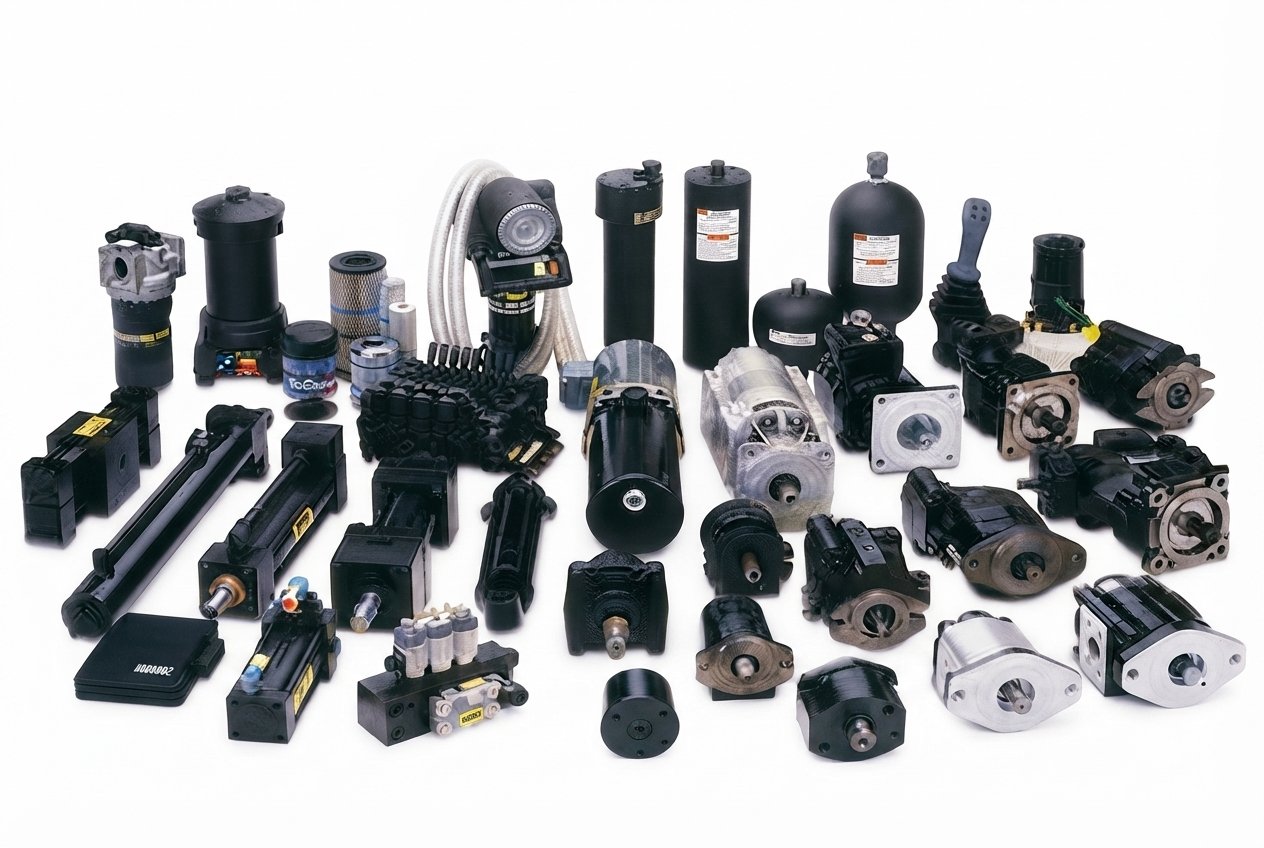 Industrial hydraulic and pneumatic valves, fittings, and flow control regulators